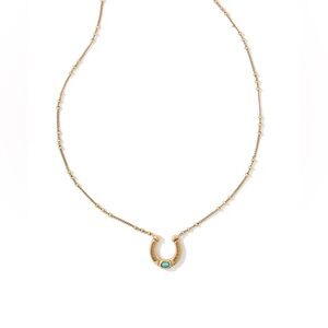 Kendra Scott Gold Necklace with Turquoise Detail